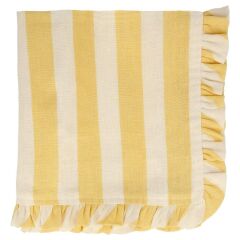 Meri Meri - Stripe Ruffle Napkins - Şerit Fırfırlı Kumaş Peçeteler - 4'Lü