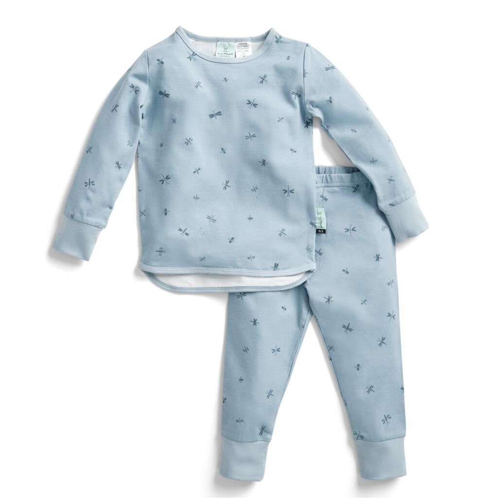 Ergo Pouch Organik Pamuklu 2 Parça Uzun Pijama (1.0 TOG), Dragonflies
