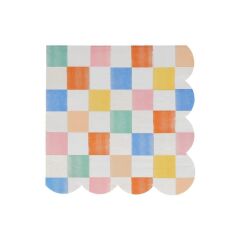 Meri Meri - Colourful Pattern Large Napkins - Renkli Desenler Peçeteler - L - 16'Lı