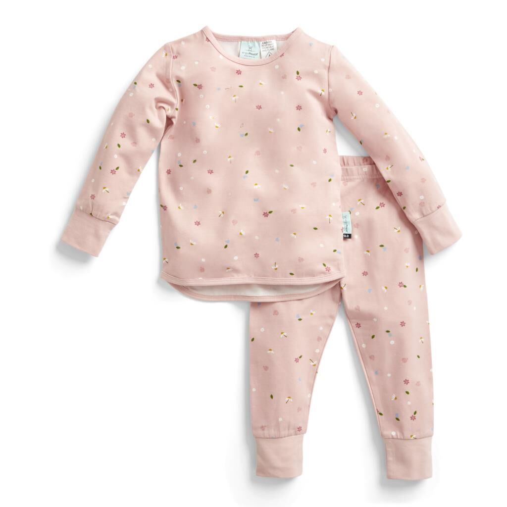 Ergo Pouch Organik Pamuklu 2 Parça Uzun Pijama (1.0 TOG), Daisies