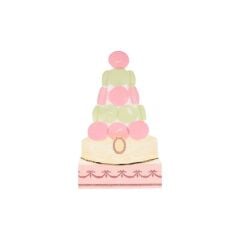 Meri Meri - Ladurée Paris Macaron Pyramid Napkins - Ladurée Paris Makaron Piramit Peçeteler - 16'Lı