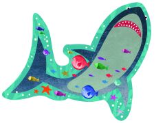 FLOSS & ROCK 12 Parça Şekilli Yap-Boz/Shark