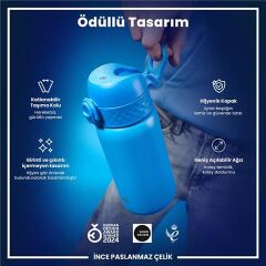 ION8 - Paslanmaz Çelik Çocuk Suluk - Mavi - 400 Ml - Sızdırmaz