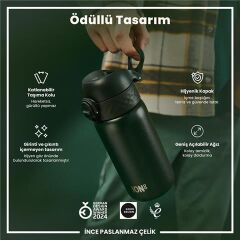 ION8 - Paslanmaz Çelik Çocuk Suluk - Koyu Yeşil - 400 Ml - Sızdırmaz