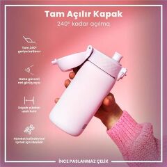 ION8 - Paslanmaz Çelik Çocuk Suluk - Leylak - 400 Ml - Sızdırmaz