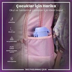 ION8 - Paslanmaz Çelik Çocuk Suluk - Açık Mor - 400 Ml - Sızdırmaz