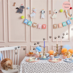 Meri Meri - Pug Plates - Yavru Köpek Tabaklar - 8'Li