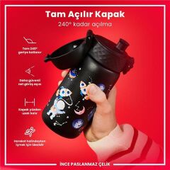 ION8 - Paslanmaz Çelik Çocuk Suluk - Uzay - 400 Ml - Sızdırmaz