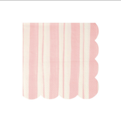 Meri Meri - Ticking Stripe Large Napkins - Kalın Çizgili Peçeteler - 16'Lı