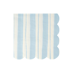 Meri Meri - Ticking Stripe Large Napkins - Kalın Çizgili Peçeteler - 16'Lı