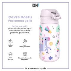 ION8 - Paslanmaz Çelik Çocuk Suluk - Unicorn - 400 Ml - Sızdırmaz