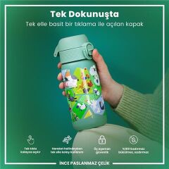 ION8 - Paslanmaz Çelik Çocuk Suluk - Çiftlik Hayvanları - 400 Ml - Sızdırmaz