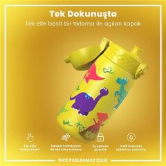 ION8 - Paslanmaz Çelik Çocuk Suluk - Dinozorlar - 400 Ml - Sızdırmaz