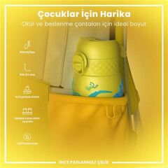 ION8 - Paslanmaz Çelik Çocuk Suluk - Dinozorlar - 400 Ml - Sızdırmaz