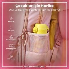 ION8 - Paslanmaz Çelik Çocuk Suluk - Sarı Unicorn - 400 Ml - Sızdırmaz