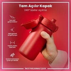 ION8 - Paslanmaz Çelik Çocuk Suluk - Kırmızı - 400 Ml - Sızdırmaz