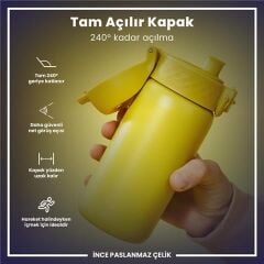 ION8 - Paslanmaz Çelik Çocuk Suluk - Sarı - 400 Ml - Sızdırmaz