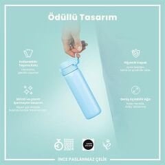 ION8 - Paslanmaz Çelik İnce Suluk - Alaska Mavisi - 600 Ml - Sızdırmaz