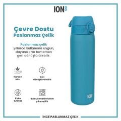ION8 - Paslanmaz Çelik İnce Suluk - Mavi - 600 Ml - Sızdırmaz