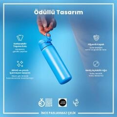 ION8 - Paslanmaz Çelik İnce Suluk - Mavi - 600 Ml - Sızdırmaz
