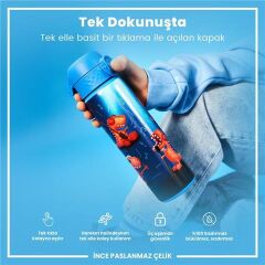 ION8 - Paslanmaz Çelik İnce Suluk - Şarkıcı Dinozor - 600 Ml - Sızdırmaz