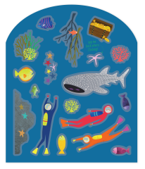 FLOSS & ROCK Tak Çıkart Sticker Oyun Sahnesi / Deep Sea *YENİ*