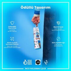 ION8 - Paslanmaz Çelik İnce Suluk - Robotlar - 600 Ml - Sızdırmaz