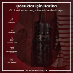 ION8 - Paslanmaz Çelik İnce Suluk - Oyuncu - 600 Ml - Sızdırmaz