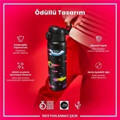 ION8 - Paslanmaz Çelik İnce Suluk - Uzay Gemileri - 600 Ml - Sızdırmaz