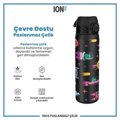 ION8 - Paslanmaz Çelik İnce Suluk - Uzay Gemileri - 600 Ml - Sızdırmaz