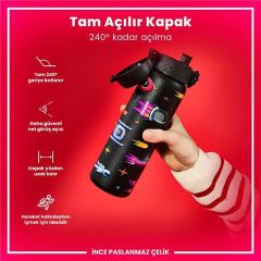 ION8 - Paslanmaz Çelik İnce Suluk - Uzay Gemileri - 600 Ml - Sızdırmaz