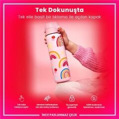 ION8 - Paslanmaz Çelik İnce Suluk - Gökkuşağı - 600 Ml - Sızdırmaz