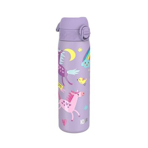 ION8 - Paslanmaz Çelik İnce Suluk - Mor Unicorn - 600 Ml - Sızdırmaz