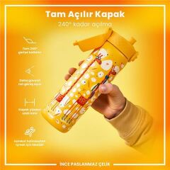 ION8 - Paslanmaz Çelik İnce Suluk - Zürafalar - 600 Ml - Sızdırmaz