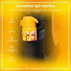 ION8 - Paslanmaz Çelik İnce Suluk - Zürafalar - 600 Ml - Sızdırmaz