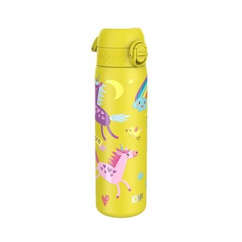 ION8 - Paslanmaz Çelik İnce Suluk - Sarı Unicorn - 600 Ml - Sızdırmaz