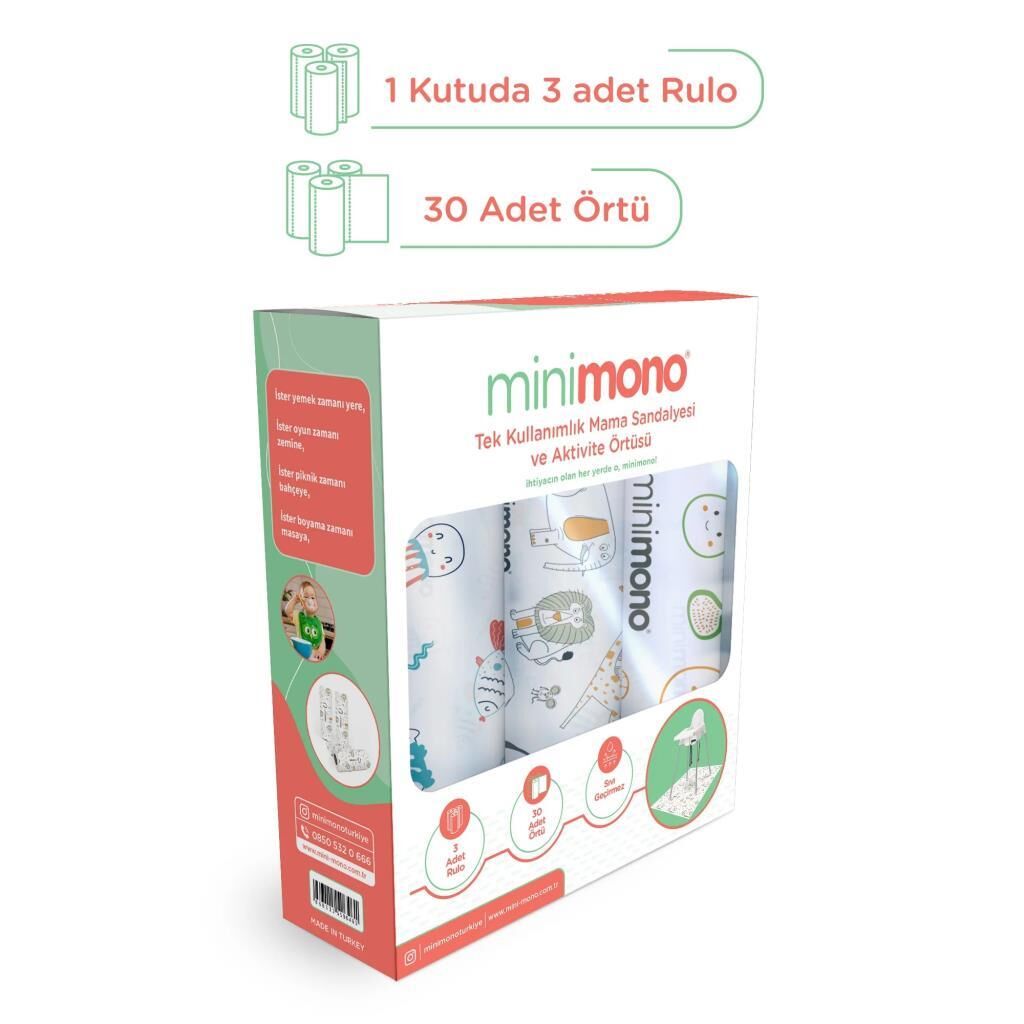 Minimono 3'lü Aktivite Örtüsü, Karma Desen