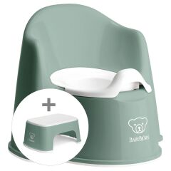 BabyBjörn Eğitici Koltuk Oturak & Safe Step Banyo Basamağı Deep Green