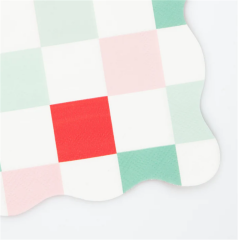 Meri Meri - Multi Check Large Napkins - Kareli Peçeteler (L) (16'Lı)