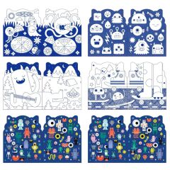 Petit Collage Çıkartmalı Boyama Kitabı - Monsters