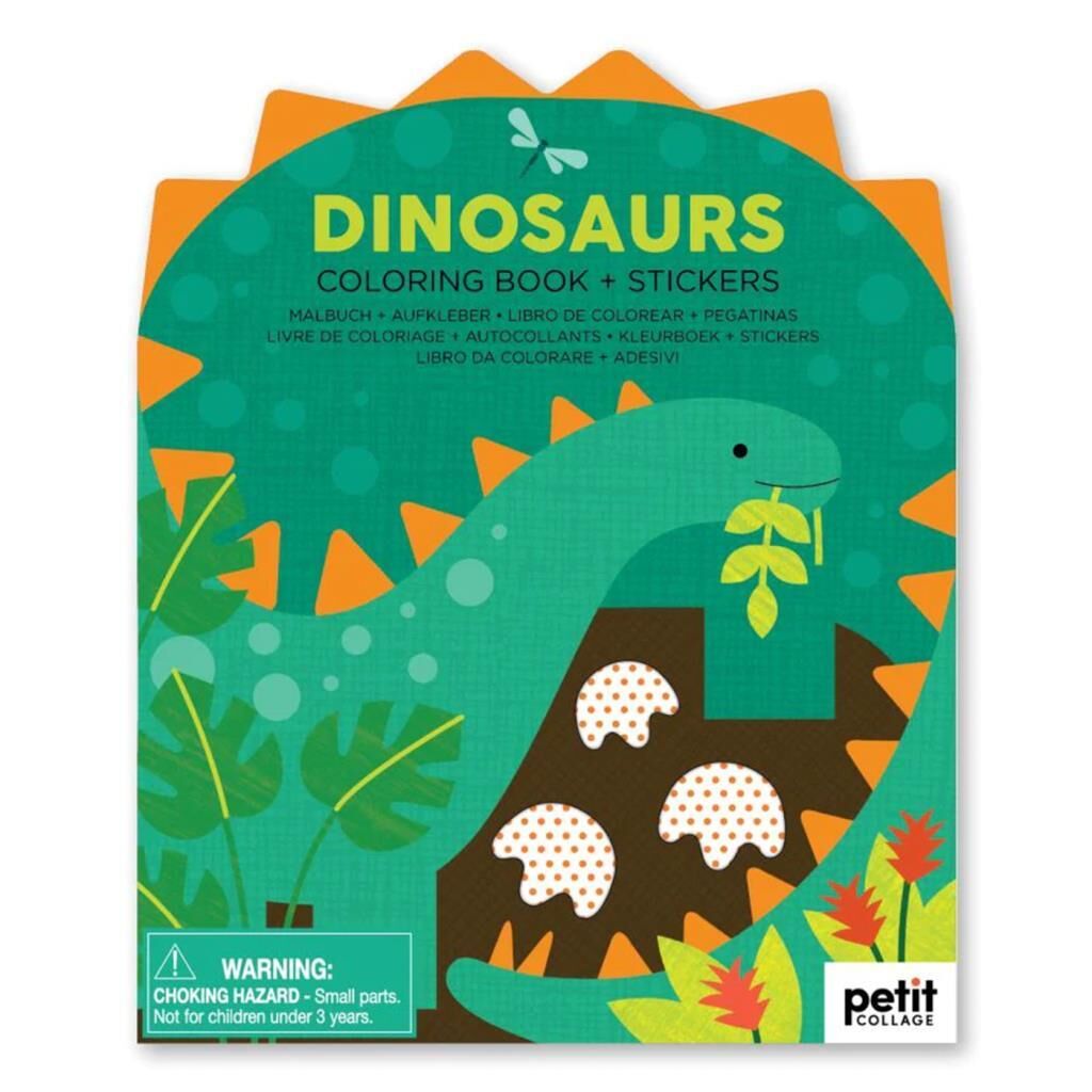 Petit Collage Çıkartmalı Boyama Kitabı - Dinosaurs