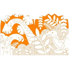 Petit Collage Çıkartmalı Boyama Kitabı - Dinosaurs