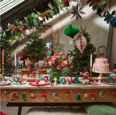 Meri Meri - Honeycomb Reindeer Family - Rengeyiği Ailesi Dekorlar (3'Lü)