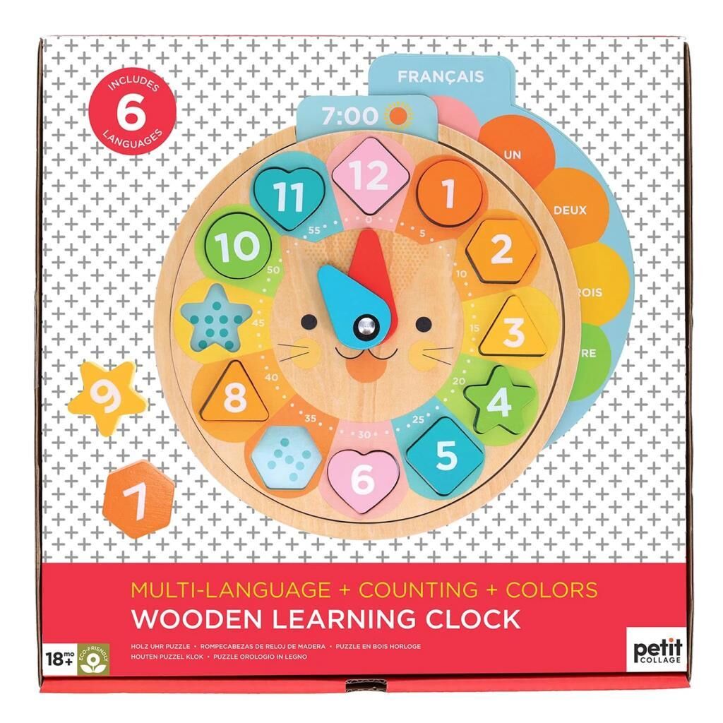 Petit Collage Ahşap Eğitici Saat Yapboz