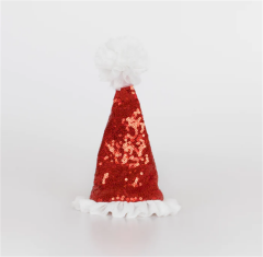 Meri Meri - Sequin Santa Hat Hair Clip - Noel Baba Şapkası Toka