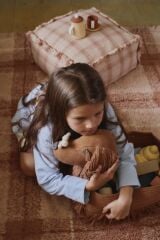 Lorena Canals Çocuk Odası Pufu, Tartan Pouf Rose