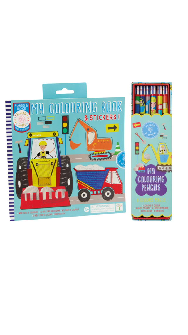 Floss and Rock Boyama Kitapları Seti / Construction Set