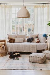 Lorena Canals Çocuk Odası Halısı, Tartan Blue Sage, M