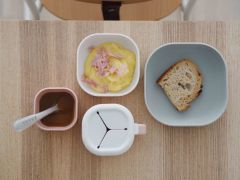 3 Parça Silikon Kase Seti, Velvet grey/Cotton/Dusty rose