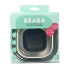 3 Parça Silikon Kase Seti, Night blue/Cotton/Baltic blue